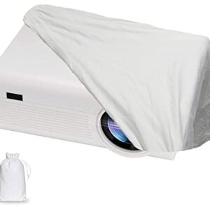 Skyour Projector Dust Cover Nylon Stretchy Outdoor Movie Video Projector Covers for Ceiling Mounted Universal Projectors Storage Bag Case Protective Covers (1PCS-White)