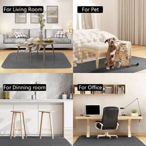 Office Chair Mat for Hardwood Floor & Tile Floor, 48" × 35" Computer Desk Chair Mat for Gaming, Low-Pile Desk Rug, Large Anti-Slip Floor Protector Mat for Rolling Chair, Washable Reusable - Stickers