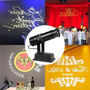 AHWZ 20W HD LED Logo GOBO Projector Light Manual Zoom for Restaurant Bar Company Wedding Hotel Advertising Signs