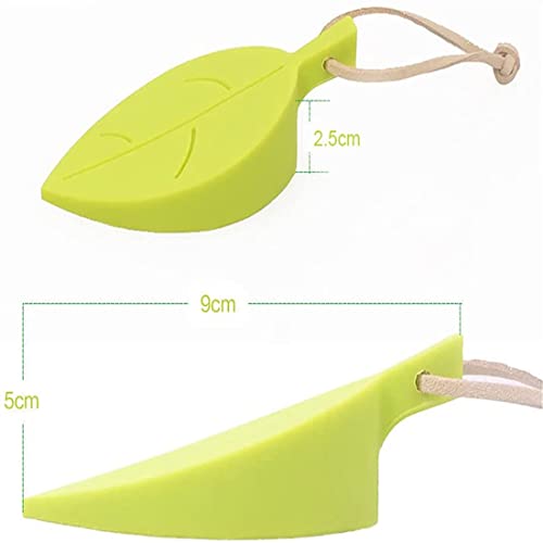 InfantLY Bright Leaves Shape Silicone Rubber Door Stop Stoppers Door Block Children Anti-Folder Hand Hotel Security Door Card Hanging Door Stop