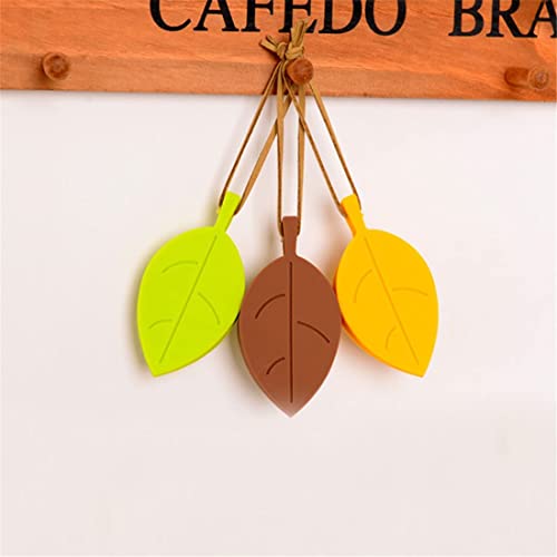 InfantLY Bright Leaves Shape Silicone Rubber Door Stop Stoppers Door Block Children Anti-Folder Hand Hotel Security Door Card Hanging Door Stop