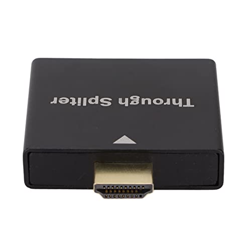 High Definition Through Spliter,High Resolution Multimedia Interface Adapter,1 in 2 Out Small Portable Screen Splitter,Male to Dual Multimedia Interface Female,for HDTV,DVD Players,LCD,Projectors