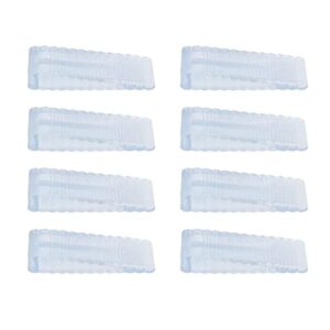 home master hardware 3.5in clear rubber wedge door stopper wall protector door stop wedge non marking no sliding for hotel, home, or office 8 pack light blue