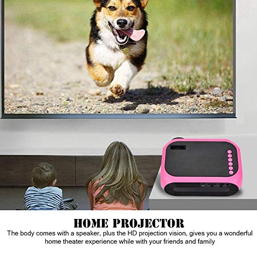 Delaman Home Theater Projector Mini LED Projector Handheld Projector HD 1080P Home Theater USB/SD/HDMI/AV