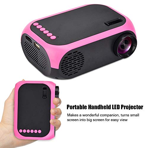 Delaman Home Theater Projector Mini LED Projector Handheld Projector HD 1080P Home Theater USB/SD/HDMI/AV