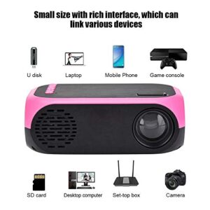 Delaman Home Theater Projector Mini LED Projector Handheld Projector HD 1080P Home Theater USB/SD/HDMI/AV