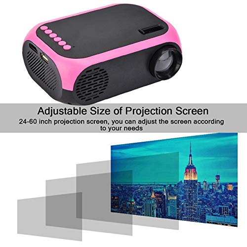 Delaman Home Theater Projector Mini LED Projector Handheld Projector HD 1080P Home Theater USB/SD/HDMI/AV