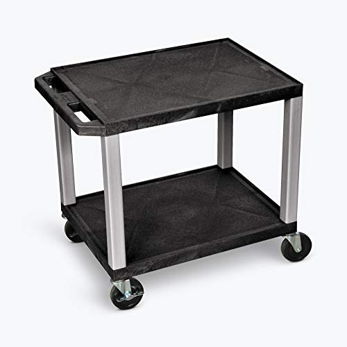 H Wilson WT26E-N Tuffy Presentation Cart, Black and Nickel