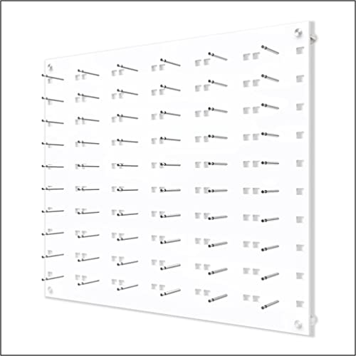 Optical Display for 60 Eyewear Frames - Wall Mount Acrylic Eyewear or Sunglass Display Package in Polar White for 60 Frames – 31.25” (H) X 36.5” (W)