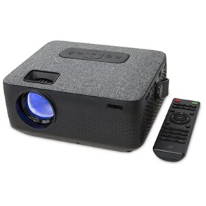 gpx rechargeable projector with bluetooth, hdmi, usb and micro sd media ports, includes remote (pj770b)