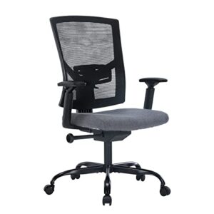 clatina office chair, ergonomic desk chair with wheels, mesh computer swivel rolling chairs with 4d adjustable lumbar support, armrests and 140° tilt function, task executive chair for home office