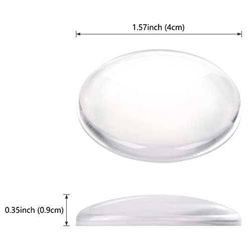 6 PCS Door Stopper Wall Protector Clear, Soft Rubber Door Knob Wall Shield, Reusable Door Handle Bumper Self Adhesive(Round)