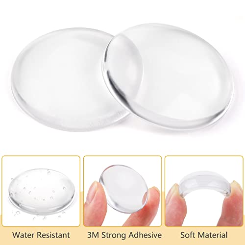 6 PCS Door Stopper Wall Protector Clear, Soft Rubber Door Knob Wall Shield, Reusable Door Handle Bumper Self Adhesive(Round)