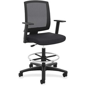 hon torch mesh task stool – mid back chair for table or desk, black (hvl515)