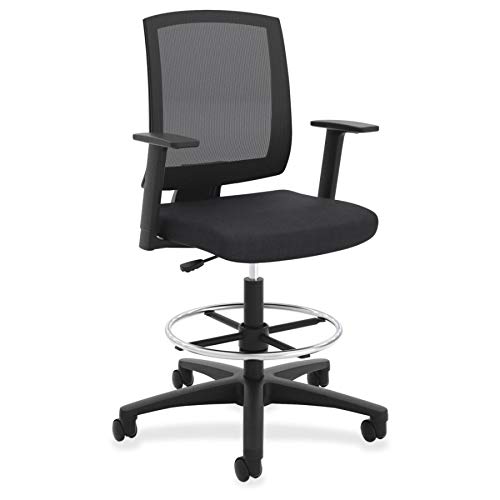 Hon Torch Mesh Task Stool - Mid Back Chair for Table or Desk, Black (HVL515)