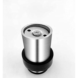 ZHJ Door Stops Cylindrical Stainless Steel Bathroom Glass Door Stop Punch-Free Rubber Bumper Heightened Door Top Anti-Collision Door Stop Stops (Size : 64mm)