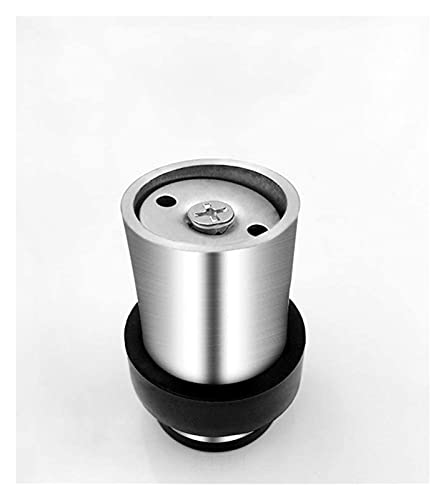 ZHJ Door Stops Cylindrical Stainless Steel Bathroom Glass Door Stop Punch-Free Rubber Bumper Heightened Door Top Anti-Collision Door Stop Stops (Size : 64mm)