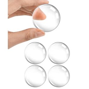 4 pieces wall door handle stopper 2″ clear rubber door knob round wall shield cushion quiet wall protector for door handle guard door bumper wall protector silencer self adhesive
