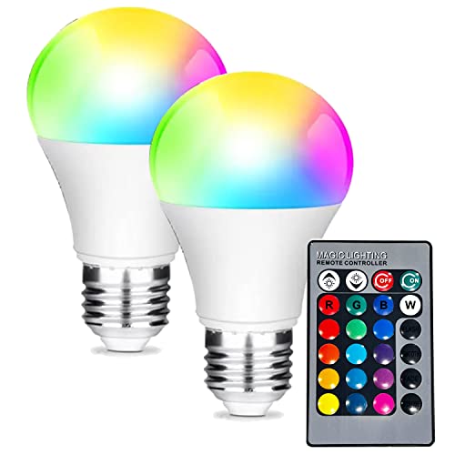 LIGHTACCENTS Honors Color Changing Floor Lamp With Two RGB LED Bulbs And Remote Control - Select From 4 Color Changing Modes. The Remote also has a built-in dimmer.