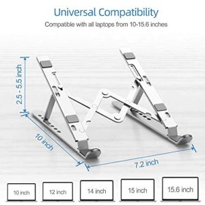 Xtree Laptop Stand,Laptop Holder Riser Computer Stand,Aluminum 7Angles Adjustable Ergonomic Non-Slip Ventilated Desktop Holder, Compatible with MacBook Air Pro, Dell XPS, Lenovo More 10-15.6” Laptops