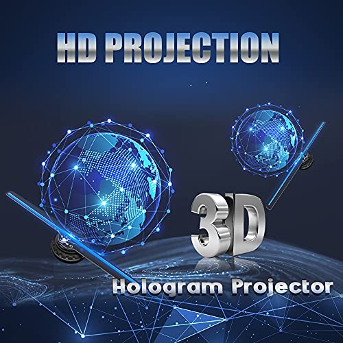 3D Hologram Fan,Hologram Projector Advertising Display Library and Tabletop Holographic Led Ceiling Skylight Night Light Projector for Shop,Bar (16.9 inch HD Hologram Fan PC Version)
