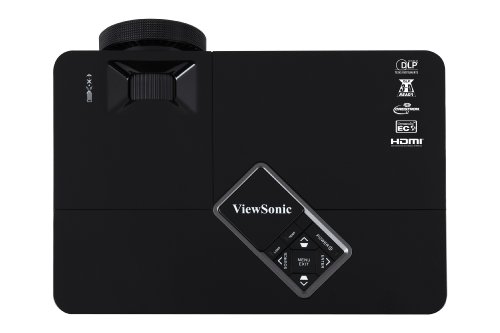 ViewSonic PJD6345 XGA 1024x768 DLP Projector with LAN Control, Wired and Wireless LAN Display (Black)