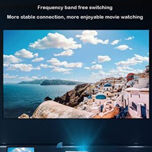 NIKISHAP Portable Projector with WiFi and Bluetooth - Enjoy 4K Outdoor Movies, Home Entertainment, and Smart Phone Streaming with HDMI, VGA, TV Stick, USB, SD Card Support