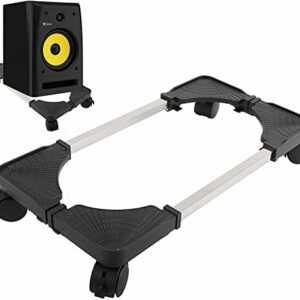 XMSound Mobile CPU Stand Adjustable Computer Tower Stand with 4 Caster Wheels Fits Most PC Under Home Office Desk