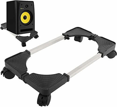 XMSound Mobile CPU Stand Adjustable Computer Tower Stand with 4 Caster Wheels Fits Most PC Under Home Office Desk