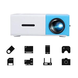 CiCiglow Video Projector, 1080P HD LED Mini Portable Home Theater Projector with HDMI/USB/AV Support Photo/Music/Video/TXT Digital Multimedia Projector for TV, PC, Xbox, PS4, etc.(US)