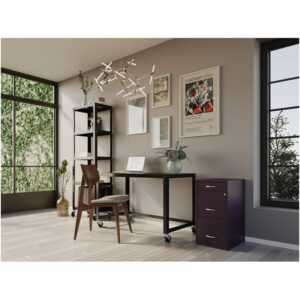 Hirsh Industries Space Solutions 18" D 3 Drawer Metal Organizer File Cabinet Midnight Purple