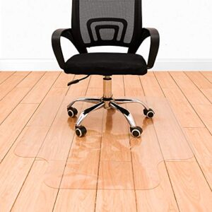 office desk chair mat for hard wood floor pvc clear protection floor mat,premium quality chair mat thick and sturdy (clear, 36″ x 48″)