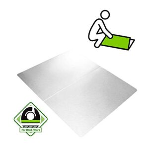 Marvelux Anti-Slip Chair Mat for Hard Floors, 35.5" x 46" Durable White Office Hardwood Floor Protector with Non-Slip Backing, Rectangular, Durable Eco-Friendly Polypropylene, Foldable, Multiple Sizes