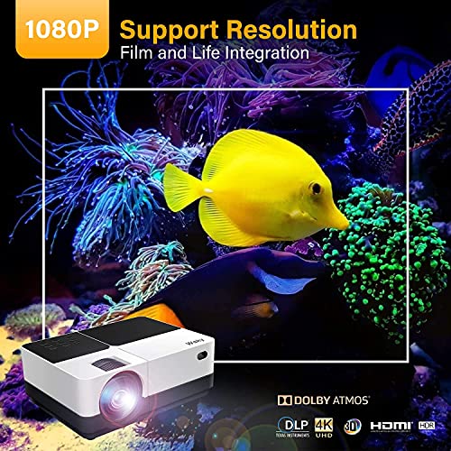 Wsky WiFi Mini Projector, Best Portable Projector for Outdoor Movies, 7500 Lux, Full HD Outdoor Movie Projectors, Wireless Mirroring, for iPhone, Android, Laptops, PCs, Windows Player…