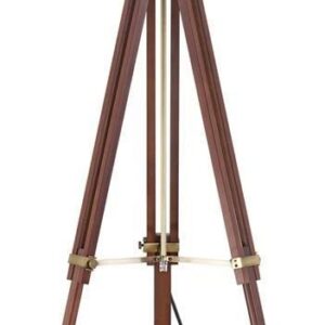 Cherry Finish Wood Surveyor Tripod Floor Lamp