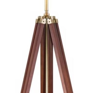 Cherry Finish Wood Surveyor Tripod Floor Lamp