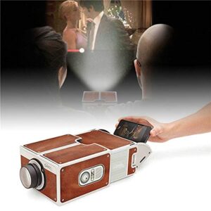 Accrie DIY 3D Projector Cardboard Mini Smartphone Projector Light Novelty Adjustable Mobile Phone Projector Portable Cinema