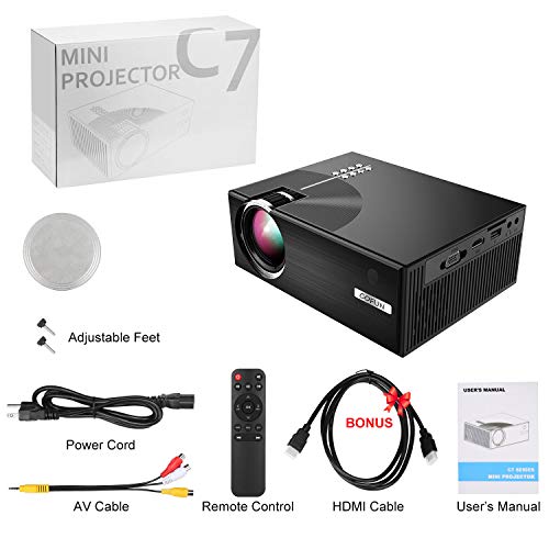Projector, COFUN Video Projector 2800Lux, Full HD Projector with 170” Projection Size, Projector Support 1080P HDMI USB VGA AV Headphone Jack, Compatible Laptop DVD PS4 Amazon Fire TV Stick