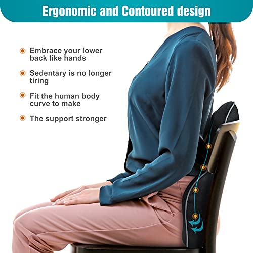 NB Seat Cushion for Office Chair Car Non Slip Gel and Memory Foam Coccyx Pillows Pad Support Tailbone Hip Sciatica and Back Pain Relief Use for Office Work Car Gaming and Home Office Accessories