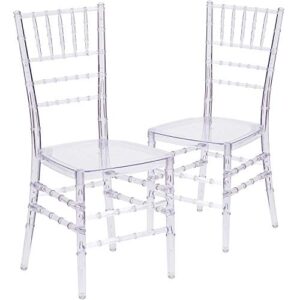 yaocongfurniture transparent ice crystal chair (2 pack) party event wedding chairs,acrylic ghost chairs,flash elegance stacking chiavari chair,clear chair