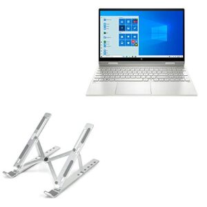 BoxWave Stand and Mount for HP Envy x360 Convertible (15m-ed1013dx) (Stand and Mount by BoxWave) - Compact QuickSwitch Laptop Stand, Portable, Multi Angle Viewing Stand - Metallic Silver