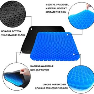 Kays Gel Seat Cushion, Seat Pad, Seat Pillow, Wheelchair pad and Long Sitting Cushion, Breathable and Cooling Cushion