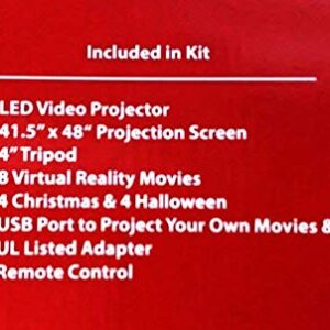 Virtual Holiday Projector - 8 Christmas and Halloween Movies