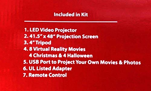 Virtual Holiday Projector - 8 Christmas and Halloween Movies