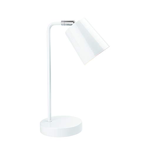 Newhouse Lighting NHDK-OS-WH Oslo Contemporary Desk Lamp with LED Bulb Included, White