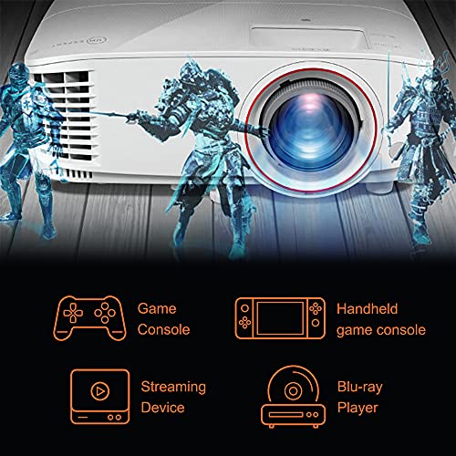 BenQ TH671ST Full HD 1080p Projector for Gaming: High Brightness 3000 ANSI Lumen, Low Input Lag, Superior Short Throw for Table Top Placement - White
