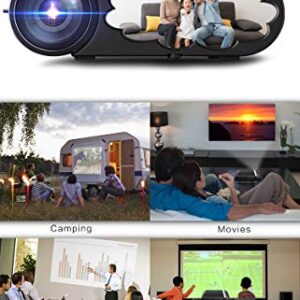 Mini Projector, Portable Movie Projector, Pico Phone Outdoor Video Projector, 720P Native, Full HD 1080P Supported, 3800 Lux Led Projector