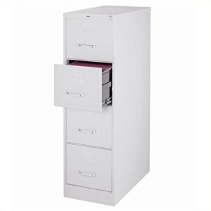 scranton & co 25″ deep 4 drawer letter file cabinet in gray, fully assembled