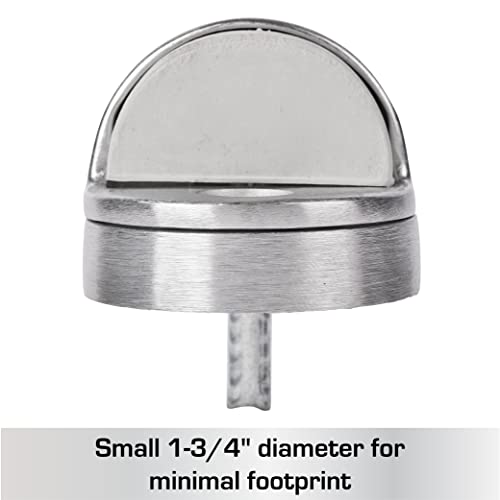 BRINKS Commercial - Dome Floor Door Stop, Satin Chrome Finish - Non-Obtrusive Option to Protect Doors and Walls