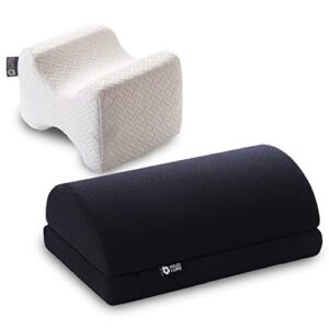 5 STARS UNITED Knee Pillow for Side Sleepers and Foot Rest for Under Desk at Work – Adjustable, Bundle